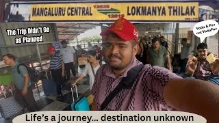 Thumbnail: The Trip Didn’t Go as Planned 😅 | Mangaluru to Mumbai Train Journey Vlog 🚆