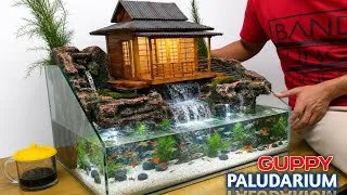 Thumbnail: Mini Japanese Paludarium with Real Waterfall | DIY Guppy Aquarium