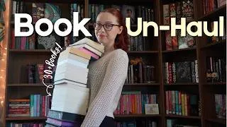 Thumbnail: unhauling 30+ books to make space for books i ACTUALLY want 📚📖