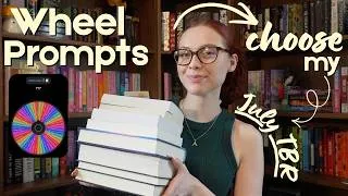 Thumbnail: tbr wheel prompts choose my reads for July ☀️📖🌷 | July TBR