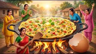 Thumbnail: 5 Sisters Found Giant Eggs in the Forest & Made an ENORMOUS Omelette! 🍳 | Village Cooking