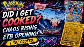 Thumbnail: DID I GET COOKED? Chaos Rising ETB Opening 😱