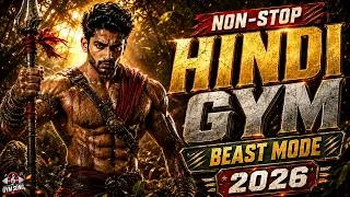 Thumbnail: NON-STOP HINDI GYM SONGS 2026 | High-Energy Workout Music Mix 💪 Gym Song