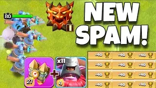 Thumbnail: Throwers SPAM with Backpack is COMPLETELY BROKEN in Legend 1 best th18 attack strategy in coc