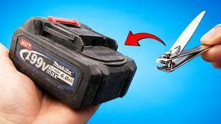 Thumbnail: 🔋Never Buy Drill Batteries Again! Use Nail Clippers and Watch What Happens! 😱