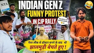 Thumbnail: India gen z protest funny moments capture in camera | CJP protest funny moments 🤣