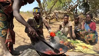 Thumbnail: First Time Hadzabe Tribe Cooks Like a Modern Chef! (Unbelievable Transformation)