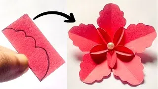 Thumbnail: How to make paper Flower/Paper flower making craft/DIY paper flower/Easy paper flower craft/crafting