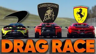 Thumbnail: Lamborghini Temerario vs Ferrari 296 vs McLaren 765LT — Cammisa's Ultimate Drag Race Replay