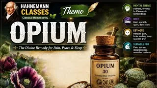 Thumbnail: OPIUM THEME DRUG PICTURE || PREDICTIVE HOMEOPATHY ||  FREQUENT ENCOUNTER || 