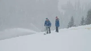 Thumbnail: Schneefall am Hahnenkamm