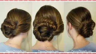 Thumbnail: Fishtail Updo Hairstyle For Parties, Prom, Wedding | Fancy Hair Tutorial