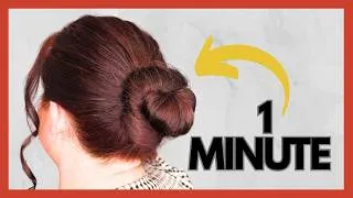 Thumbnail: EASY 1 minute bun hairstyle on long thick hair