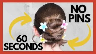 Thumbnail: EASY 1 minute mini claw clip bun hairstyle - no pins