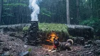 Thumbnail: 3 Days SOLO Bushcraft CAMPING - STONE Shelter with FIREPLACE. Outdoor Cooking @BushcraftHakankarahan