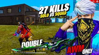 Thumbnail: DOUBLE AWM With RAY Character 😱 Solo vs Squad Gameplay- Garena Free Fire 