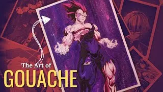 Thumbnail: How to color Anime Drawings with Gouache paint!!
