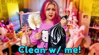 Thumbnail: CLEAN My RECORDING ROOM w/ Me! *chaotic yet aesthetic*