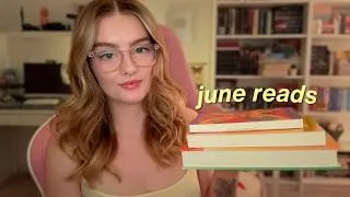 Thumbnail: ASMR the books i read in june ☀️ monthly reading wrap up