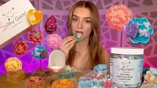 Thumbnail: ASMR edible crystal mukbang 💎👅 crunchy mouth sounds, tapping, trigger words