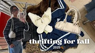 Thumbnail: THRIFTING FOR MY FALL WARDROBE | haul + how i styled 🍂⭐️