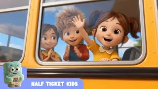Thumbnail: Wheels on the Bus Go Round Round Round | Kids Song | Half Ticket Kids
