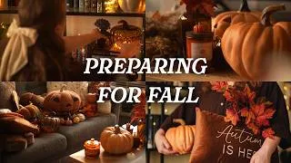 Thumbnail: Decorating for Fall on a Stormy Day | Making Pumpkin Spice Syrup | Silent Vlog