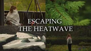 Thumbnail: Escaping the Heat: A Norwegian Escape | Rain, Fireplace, Nature | Silent Vlog