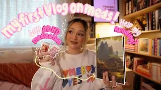 Thumbnail: my FIRST reading vlog on ADHD medication! (will meds help me read?!) | cozy weekend reading vlog🧸⭐️✨