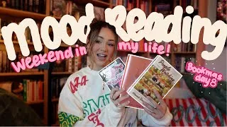 Thumbnail: READING VLOG: spend a cozy weekend mood reading w/ me! (weekend in my life) 🫶🏼 | BOOKMAS DAY 8 🫶🏼🎄📖✨