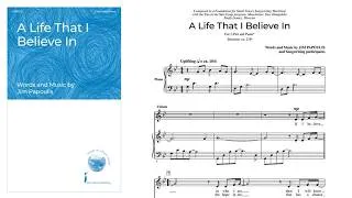 Thumbnail: A Life That I Believe In | 2-Part Choir | By Jim Papoulis
