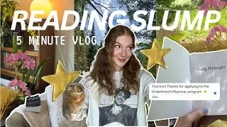 Thumbnail: FIVE MINUTE VLOG: it feels like i forgot how to read😀💘