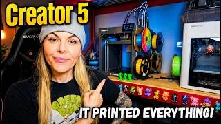 Thumbnail: Creator 5 Review: The Most Reliable Printer I've Tested?