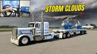Thumbnail: Hauling to the Airport at Night - (Peterbilt 359) - Cummins Power - American Truck Simulator