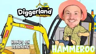 Thumbnail: Diggerland Adventure! Real Excavators & Cranes for Kids! Toy Construction Vehicles #hammeroo 