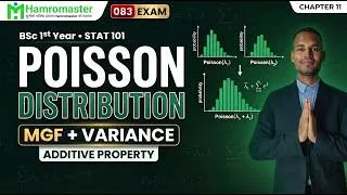 Thumbnail: Poisson Distribution MGF, Mean, Variance & Additive Property | BSc 1st Year Statistics | STAT 101