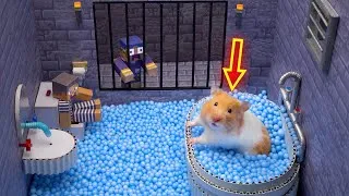 Thumbnail: 🐹Hamster Escapes the Awesome 5-Star Luxury Minecraft Prison Maze with Bathtub🐹 for Pets in real life