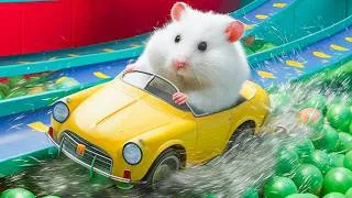 Thumbnail: Hamster Obstacle Course Training 🐹 | Cardboard Maze Challenge!