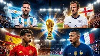 Thumbnail: Argentina 🆚 England 🆚 France 🆚 Spain | FIFA World Cup 2026 Semi-Finals