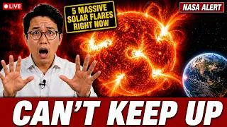 Thumbnail: MACHINE GUN SUN — The 10-Flare Surge Earth Has No Way To Outrun