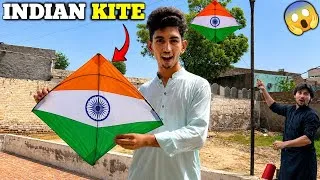 Thumbnail: Indian 🇮🇳 kite buy kr li😍 || Indian kite flying test🔥 || Indian manjha😱