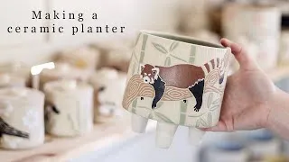 Thumbnail: Making a ceramic planter | The entire pottery process
