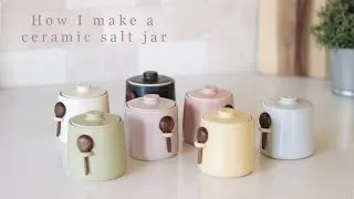 Thumbnail: How I make a ceramic salt jar + spice spoon set | The entire pottery process