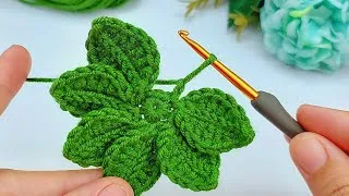 Thumbnail: 🍃 You Won't Believe How Easy This Crochet Leaf Is! 🌿