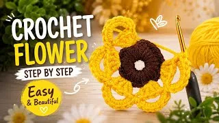 Thumbnail: Everyone Is Making This Crochet Flower! 🌼 Easy Step-by-Step Pattern #crochet 