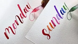 Thumbnail: Days of the week Calligraphy!