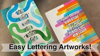 Thumbnail: Easy lettering artwork tutorial | Brush lettering with Abstract background