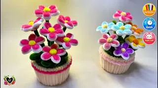 Thumbnail: How to Make a Cute Flower Mini Pot in 5 Minutes With Pipe Cleaner 🌸 Pipe Cleaner DIY