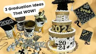 Thumbnail: 3 WOW DIY Graduation Ideas Surprise Can Gifts, Decorated Cap and Fake Cake Gift Box Tower