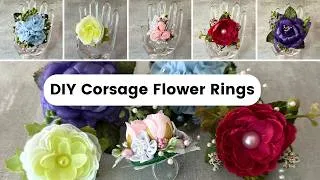 Thumbnail: DIY Finger Corsage Flower Rings Prom Bridesmaid Wedding Dance